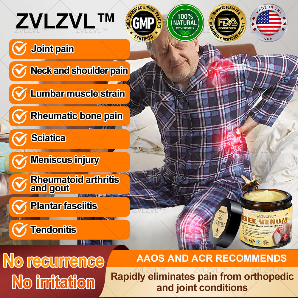 ZVLZVL™ Bee Venom Instant Pain Relief Arthritis Therapy Cream