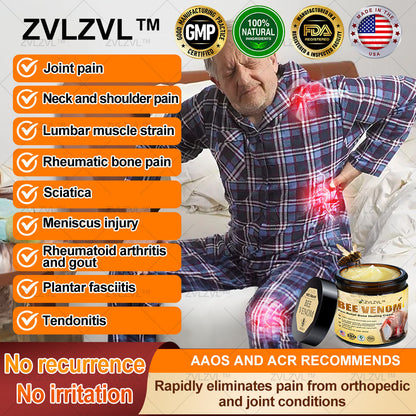 ZVLZVL™ Bee Venom Instant Pain Relief Arthritis Therapy Cream