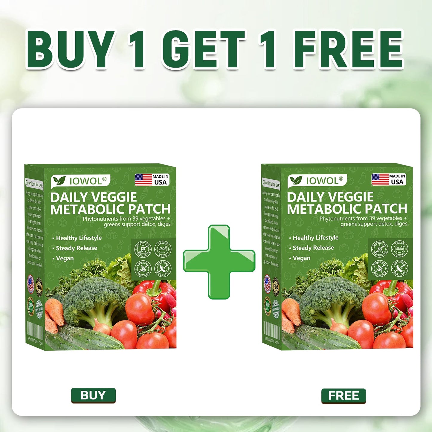 𝐈𝐎𝐖𝐎𝐋® 𝐃𝐚𝐢𝐥𝐲 𝐕𝐞𝐠𝐞𝐭𝐚𝐛𝐥𝐞 𝐌𝐞𝐭𝐚𝐛𝐨𝐥𝐢𝐜 𝐏𝐚𝐭𝐜𝐡 𝐮𝐬𝐞𝐬 𝐨𝐫𝐠𝐚𝐧𝐢𝐜 𝐯𝐞𝐠𝐞𝐭𝐚𝐛𝐥𝐞 𝐞𝐱𝐭𝐫𝐚𝐜𝐭𝐬 𝐚𝐧𝐝 𝐩𝐡𝐲𝐭𝐨𝐧𝐮𝐭𝐫𝐢𝐞𝐧𝐭𝐬 𝐟𝐫𝐨𝐦 𝟑𝟗 𝐯𝐞𝐠𝐞𝐭𝐚𝐛𝐥𝐞𝐬 + 𝐠𝐫𝐞𝐞𝐧𝐬 𝐭𝐨 𝐬𝐮𝐩𝐩𝐨𝐫𝐭 𝐝𝐞𝐭𝐨𝐱, 𝐝𝐢𝐠𝐞𝐬𝐭𝐢𝐨𝐧 & 𝐦𝐞𝐭𝐚𝐛𝐨𝐥𝐢𝐜 𝐫𝐞𝐬𝐞𝐭, 𝐚𝐧𝐝 𝐛𝐨𝐨𝐬𝐭 𝐞𝐧𝐞𝐫𝐠𝐲 𝐟𝐨𝐫 𝐚𝐥𝐥-𝐝𝐚𝐲 𝐰𝐞𝐥𝐥𝐧𝐞𝐬𝐬.