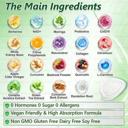 Geelemon® 𝗠𝗼𝗿𝗶𝗻𝗴𝗮 × 𝗕𝗲𝗿𝗯𝗲𝗿𝗶𝗻𝗲 × 𝗔𝗠𝗣𝗞 𝟭𝟬-𝗶𝗻-𝟭 𝗠𝗲𝘁𝗮𝗯𝗼𝗹𝗶𝗰 𝗦𝘂𝗽𝗽𝗼𝗿𝘁 𝗡𝗮𝗻𝗼 𝗠𝗶𝗰𝗿𝗼𝗻𝗲𝗲𝗱𝗹𝗲 𝗣𝗮𝘁𝗰𝗵 (𝐉𝐮𝐬𝐭 𝐨𝐧𝐜𝐞 𝐚 𝐝𝐚𝐲, 𝐯𝐢𝐬𝐢𝐛𝐥𝐞 𝐜𝐡𝐚𝐧𝐠𝐞𝐬 𝐢𝐧 𝟕 𝐝𝐚𝐲𝐬） ✅ 𝐅𝐨𝐫 𝐨𝐛𝐞𝐬𝐢𝐭𝐲, 🅛🅞🅞🅢🅔 🅢🅚🅘🅝,𝐝𝐢𝐚𝐛𝐞𝐭𝐞𝐬, 𝐬𝐥𝐞𝐞𝐩 𝐚𝐩𝐧𝐞𝐚, 𝐣𝐨𝐢𝐧𝐭 𝐢𝐬𝐬𝐮𝐞𝐬, 𝐚𝐧𝐝 𝐦𝐨𝐫𝐞🌟