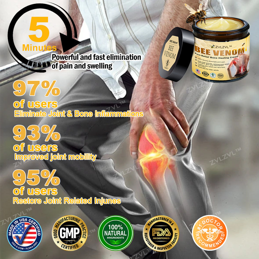ZVLZVL™ Bee Venom Instant Pain Relief Arthritis Therapy Cream