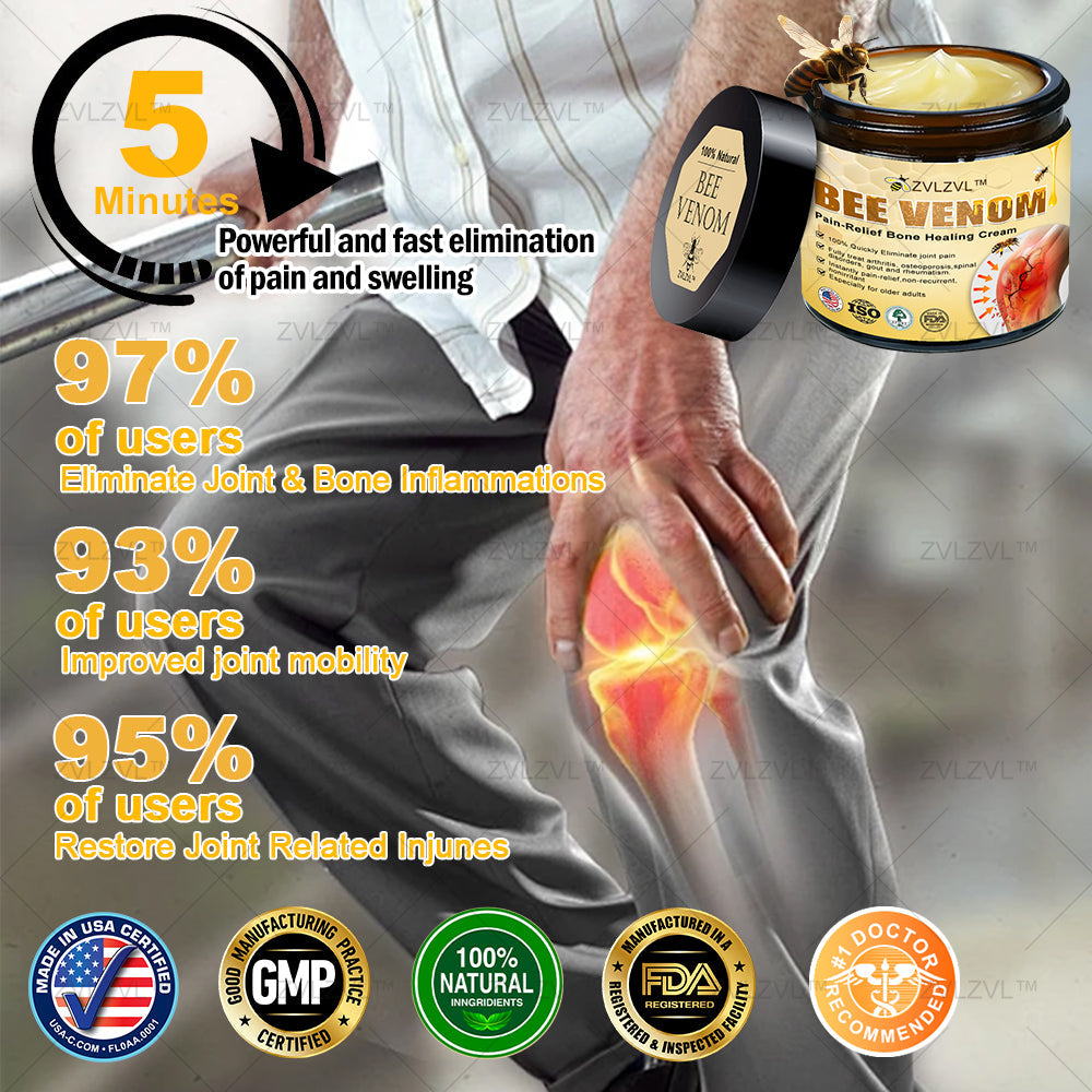 ZVLZVL™ Bee Venom Instant Pain Relief Arthritis Therapy Cream