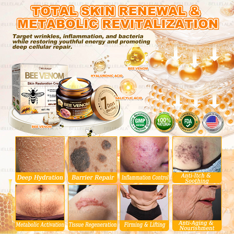 NEW & IMPROVED ✨𝐁𝐞𝐥𝐥𝐞𝐥𝐚𝐥𝐚® 𝐁𝐞𝐞 𝐯𝐞𝐧𝐨𝐦 𝐒𝐤𝐢𝐧 𝐑𝐞𝐬𝐭𝐨𝐫𝐚𝐭𝐢𝐨𝐧 𝐂𝐫𝐞𝐚𝐦
