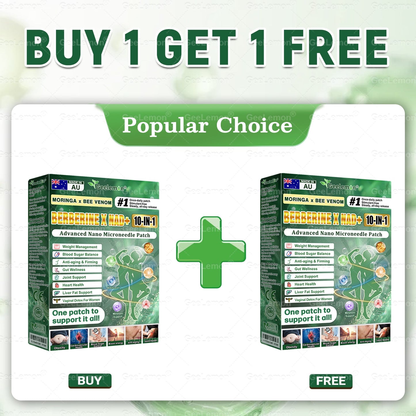 Official AUS Store 🇦🇺  | 𝐆𝐞𝐞𝐋𝐞𝐦𝐨𝐧® Moringa · Berberine × NAD+ 𝟏𝟎-𝐢𝐧-𝟏 𝐀𝐝𝐯𝐚𝐧𝐜𝐞𝐝 𝐍𝐚𝐧𝐨 𝐌𝐢𝐜𝐫𝐨𝐧𝐞𝐞𝐝𝐥𝐞 𝐏𝐚𝐭𝐜𝐡 — 𝐎𝐧𝐜𝐞 𝐃𝐚𝐢𝐥𝐲, 𝐕𝐢𝐬𝐢𝐛𝐥𝐞 𝐑𝐞𝐬𝐮𝐥𝐭𝐬 𝐢𝐧 𝟕 𝐃𝐚𝐲𝐬