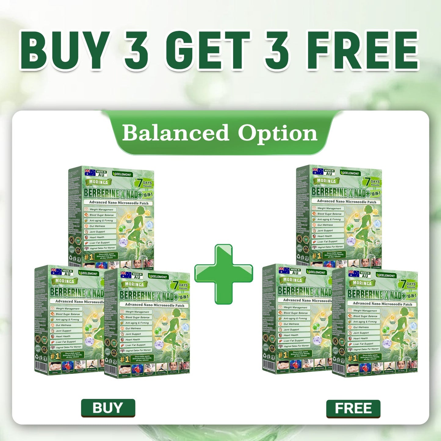 Geelemon® 𝗠𝗼𝗿𝗶𝗻𝗴𝗮 × 𝗕𝗲𝗿𝗯𝗲𝗿𝗶𝗻𝗲 × 𝗔𝗠𝗣𝗞 𝟭𝟬-𝗶𝗻-𝟭 𝗠𝗲𝘁𝗮𝗯𝗼𝗹𝗶𝗰 𝗦𝘂𝗽𝗽𝗼𝗿𝘁 𝗡𝗮𝗻𝗼 𝗠𝗶𝗰𝗿𝗼𝗻𝗲𝗲𝗱𝗹𝗲 𝗣𝗮𝘁𝗰𝗵 (𝐉𝐮𝐬𝐭 𝐨𝐧𝐜𝐞 𝐚 𝐝𝐚𝐲, 𝐯𝐢𝐬𝐢𝐛𝐥𝐞 𝐜𝐡𝐚𝐧𝐠𝐞𝐬 𝐢𝐧 𝟕 𝐝𝐚𝐲𝐬） ✅ 𝐅𝐨𝐫 𝐨𝐛𝐞𝐬𝐢𝐭𝐲, 🅛🅞🅞🅢🅔 🅢🅚🅘🅝,𝐝𝐢𝐚𝐛𝐞𝐭𝐞𝐬, 𝐬𝐥𝐞𝐞𝐩 𝐚𝐩𝐧𝐞𝐚, 𝐣𝐨𝐢𝐧𝐭 𝐢𝐬𝐬𝐮𝐞𝐬, 𝐚𝐧𝐝 𝐦𝐨𝐫𝐞🌟